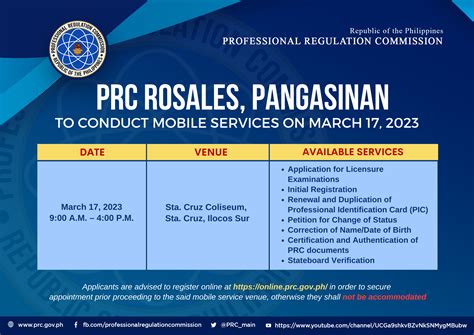 prc rosales, pangasinan online appointment|PROFESSIONAL REGULATION COMMISSION (PRC) – .